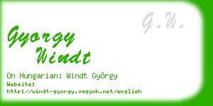 gyorgy windt business card