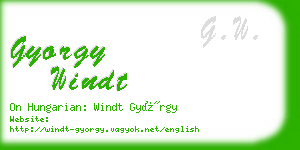 gyorgy windt business card